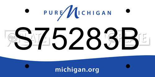 S75283B Michigan License Plate