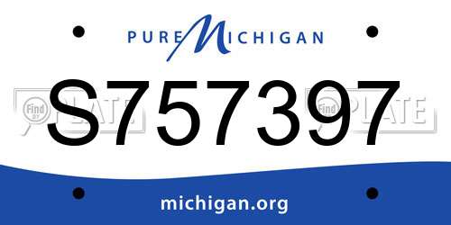 S757397 Michigan License Plate