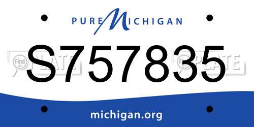 S757835 Michigan License Plate