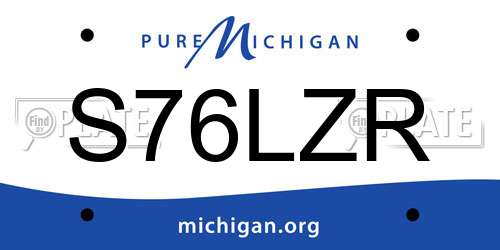 S76LZR Michigan License Plate