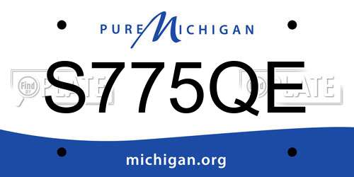 S775QE Michigan License Plate