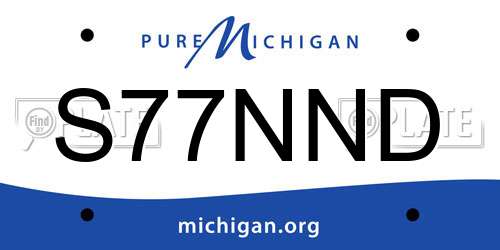 S77NND Michigan License Plate