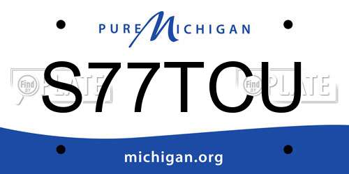 S77TCU Michigan License Plate