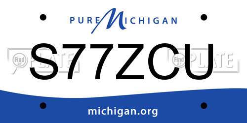 S77ZCU Michigan License Plate