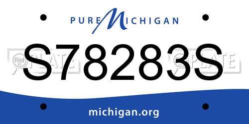 S78283S Michigan License Plate