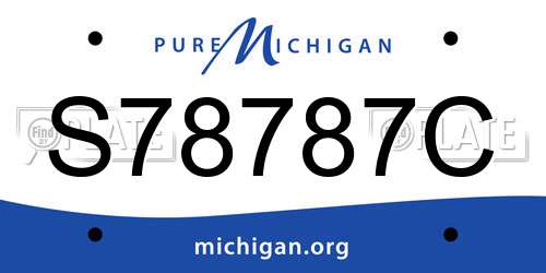 S78787C Michigan License Plate