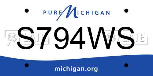 S794WS Michigan License Plate
