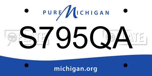 S795QA Michigan License Plate