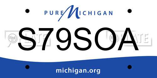 S79SOA Michigan License Plate