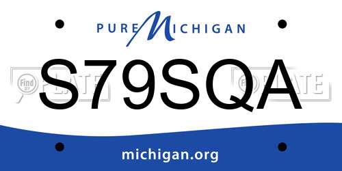S79SQA Michigan License Plate