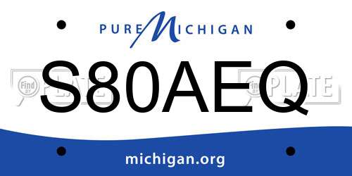 S80AEQ Michigan License Plate