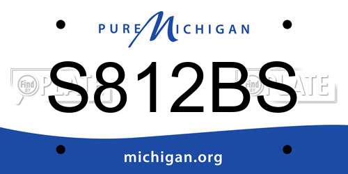 S812BS Michigan License Plate