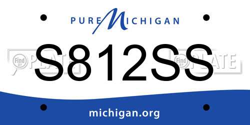 S812SS Michigan License Plate
