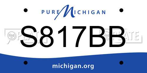 S817BB Michigan License Plate