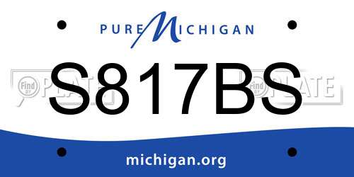 S817BS Michigan License Plate