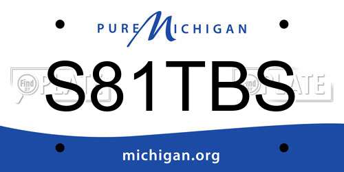 S81TBS Michigan License Plate