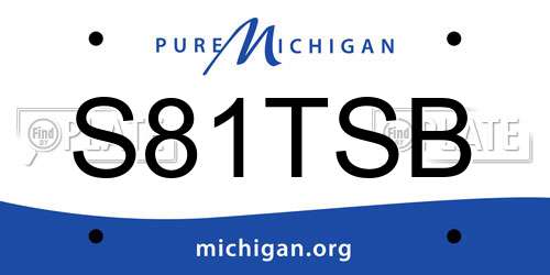 S81TSB Michigan License Plate