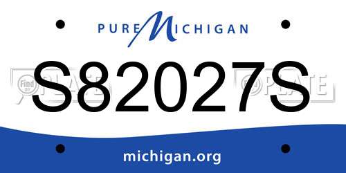 S82027S Michigan License Plate