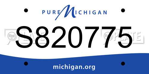 S820775 Michigan License Plate