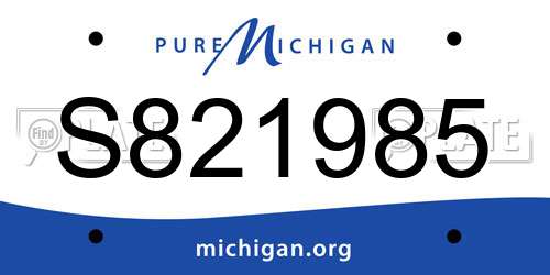 S821985 Michigan License Plate
