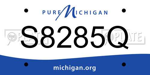 S8285Q Michigan License Plate