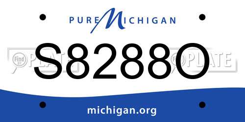 S8288O Michigan License Plate