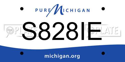 S828IE Michigan License Plate