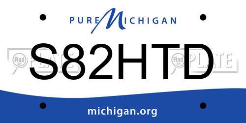 S82HTD Michigan License Plate