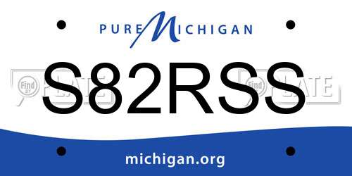 S82RSS Michigan License Plate