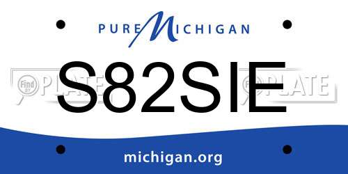 S82SIE Michigan License Plate