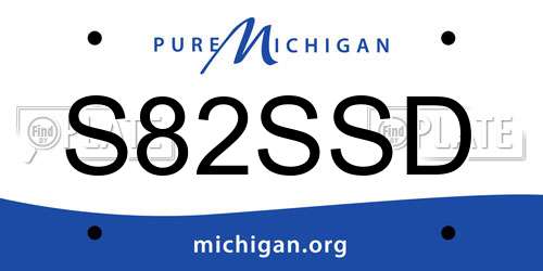 S82SSD Michigan License Plate