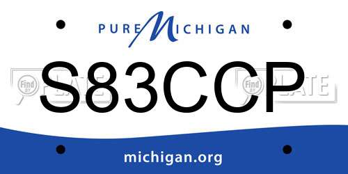 S83CCP Michigan License Plate