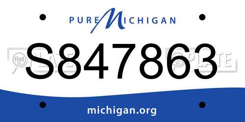 S847863 Michigan License Plate