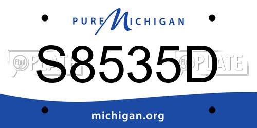 S8535D Michigan License Plate