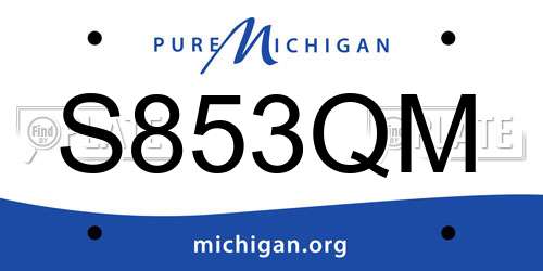 S853QM Michigan License Plate