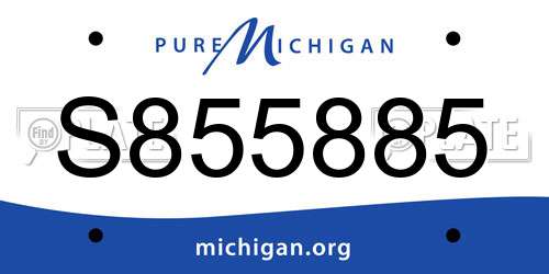 S855885 Michigan License Plate