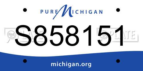 S858151 Michigan License Plate