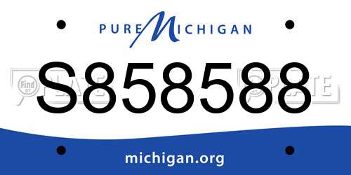 S858588 Michigan License Plate