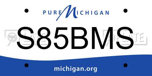S85BMS Michigan License Plate