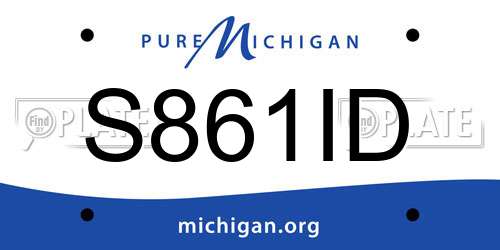 S861ID Michigan License Plate