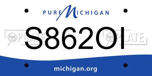 S862OI Michigan License Plate
