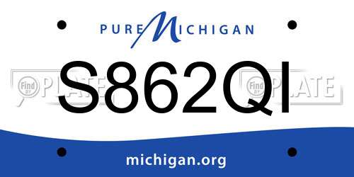 S862QI Michigan License Plate