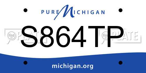 S864TP Michigan License Plate