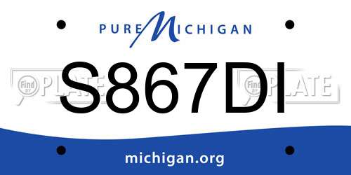 S867DI Michigan License Plate