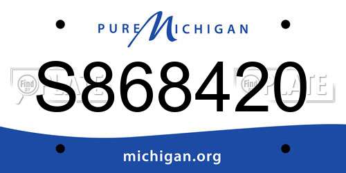 S868420 Michigan License Plate