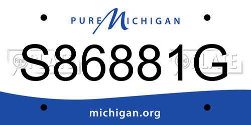 S86881G Michigan License Plate