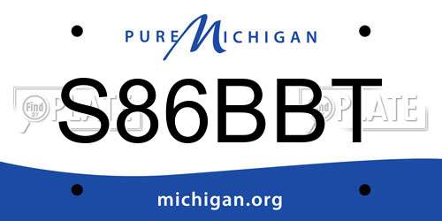 S86BBT Michigan License Plate