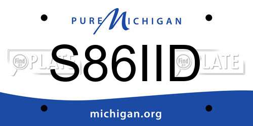 S86IID Michigan License Plate