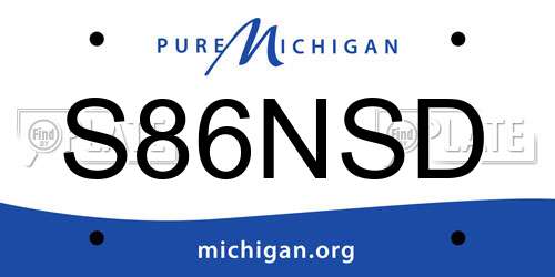 S86NSD Michigan License Plate