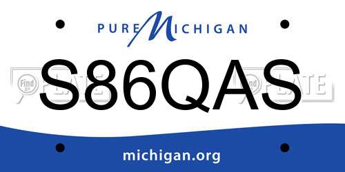 S86QAS Michigan License Plate